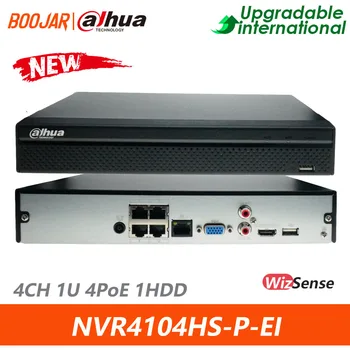 Новый Оригинальный 4-Канальный Компактный Сетевой Видеомагнитофон Dahua NVR4104HS-P-EI 1U 4PoE 1HDD WizSense для распознавания лиц