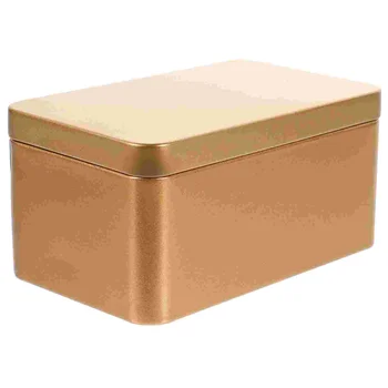 Прямоугольная металлическая жестяная коробка с крышками Жестяные коробки из-под чая Пустая жестяная коробка Подарочный жестяной контейнер для чая, конфет, лакомств, сувениров Россыпью