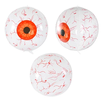 3шт 4D Воздушные шары из фольги для глазного яблока 22 дюйма с красным налитым кровью гелием для глазных яблок Воздушные шары на Хэллоуин Украшения для дома Надувные игрушки