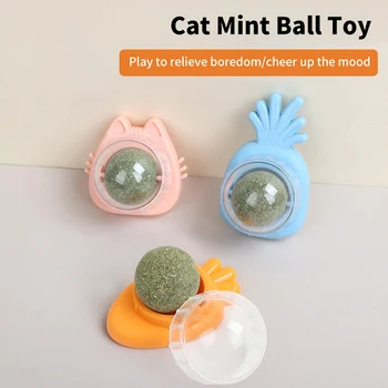 Игрушки из кошачьей мяты, самоклеящиеся на 360 градусов, облизывающие кошачьи конфеты, закуски, здоровое питание, энергетический шарик, Чистка зубов, товары для домашних животных.