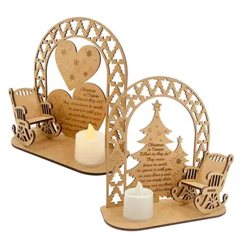 Рождественский стул со свечой на небесах В память о тех, кого любят на Небесах, Шкафы для украшений, тумбочка для крыльца, украшение в виде чайного огонька Для
