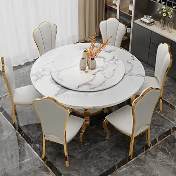 Современный стеклянный стол для завтрака, Современная столовая, гостиная, квартира, набор из нержавеющей стали, минималистская мебель для дома Mesas De Jantar