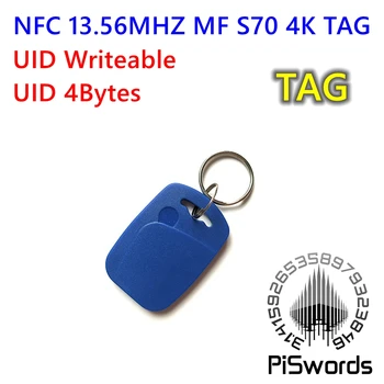 сменный NFC 13,56 МГц MF S70 UID 0 блок 4/7 байт перезапись сменного тега 7-байтовые записываемые китайские волшебные теги копирование, клонирование