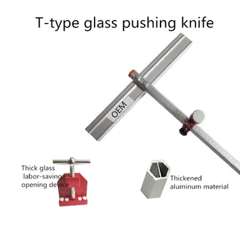 мм / дюйм Т-образный нож для ручной резки стеклянной плитки + Открывалка для стеклянной плитки, Стеклорез для керамической плитки, роликовый резак