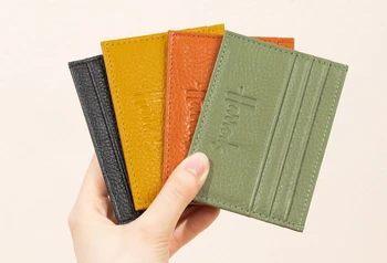 Мини-кошелек Harrod Richmond, кожаный футляр для карт, портмоне с биркой внутри, черный, зеленый, Синий