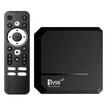 Smart TV Box 2.4 / 5G с двойным Wi-Fi, 3D-видеоплеер, домашний кинотеатр, ТВ-приставка, штепсельная вилка ЕС, прочный корпус