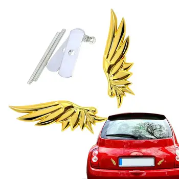 3D Ангельские крылья, наклейки на авто, наклейка на значок автомобиля, Аксессуары для экстерьера, Автомобильные украшения из цинкового сплава, 3D Наклейка с эмблемой для