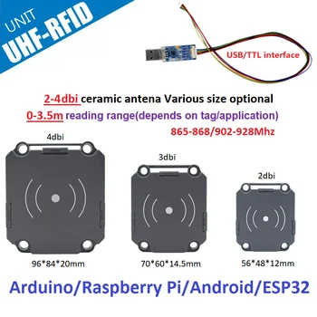 Официальный блок UHF RFID Yanpodo M5stack (YPD-4035) Raspberry Pi Интегрированный RFID-модуль Arduino 1-3 м UHF-считыватель с интерфейсом UART/USB