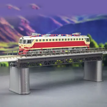 Модель железнодорожного моста в масштабе 1/160 Н, макет сцены поезда, Миниатюрная коллекция, пейзаж с песочным столом, сборка модельных игрушек