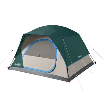 Кемпинговая палатка Skydome на 4 человека, Вечнозеленая Переносная кемпинговая палатка на одного / двухместного человека, Садовые палатки для пеших прогулок, рыбалки и путешествий