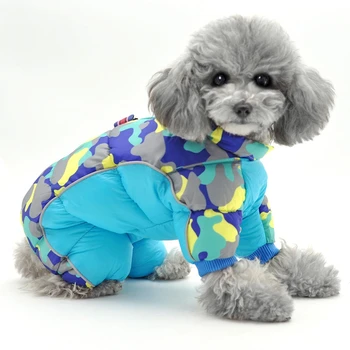 Зимняя одежда для домашних собак 2022 года Супер Теплая куртка Толстое хлопчатобумажное пальто Водонепроницаемая одежда для маленьких собак для французского бульдога