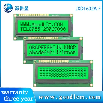 1602A-F LCD ЖК-дисплей 16x02 LCM ЖК-модуль 16*02A символьный ЖК-дисплей STN с положительной изумрудной подсветкой 5 В или 3,3 В источник питания ST7066 привод