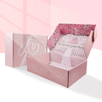 индивидуальный дизайн Оптовая Продажа Индивидуальная Упаковка Свадебных подарков Коробки из гофрированной бумаги