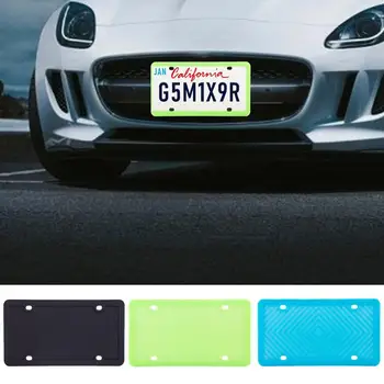 Автомобильная силиконовая рамка номерного знака, защищенная от атмосферных воздействий, автомобильная накладка для номерного знака, автомобильные номера стандарта США и Евро, рамка для автомобильных номерных знаков, бухточка