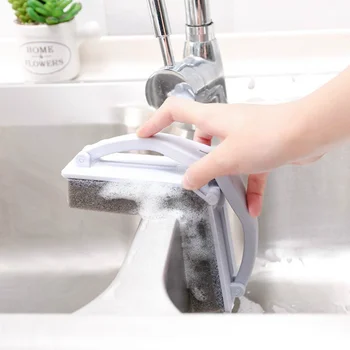 Кухонная щетка для чистки ванной комнаты, зеркала в ванной, Бытовые губчатые щетки, инструмент для протирания стен раковины, складные полезные аксессуары