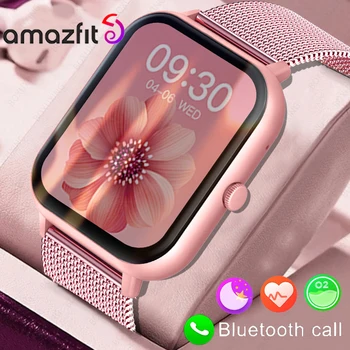 2023 Новые женские умные часы Amazfit с пользовательским циферблатом, водонепроницаемые часы с полным сенсорным ремешком для Huawei Xiaomi Apple Smart Watch для мужчин