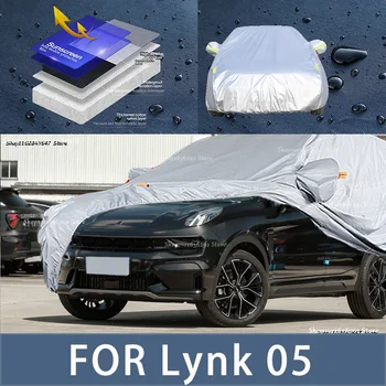 Для Lynk 05 Наружная защита, полные автомобильные чехлы, снежный покров, солнцезащитный козырек, Водонепроницаемые Пылезащитные Внешние автомобильные аксессуары