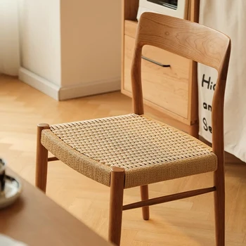 Деревянные обеденные стулья Роскошная Современная кухня для гостиной, стулья для спальни из скандинавского ротанга, Офисная мебель для гостиной Cadeiras