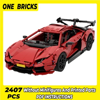 Строительные блоки Moc Модель суперкара Speed Champion 1： 10 Технических кирпичиков для сборки своими руками, строительные игрушки для детей, праздничные подарки