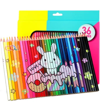 Набор Цветных Ручек 36 Color Puzzle Cartoon Color Pen Set - Яркий Маслянистый Карандаш для Ручной росписи Комиксов, аниме, Граффити, четырехугольный Стержень