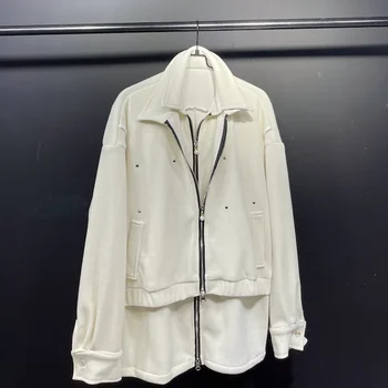 Дизайнерское вельветовое пальто на молнии, рубашка в тонкую полоску, Весенняя Новинка для мужчин 2023, высококачественные Элегантные Модные куртки, уличная одежда