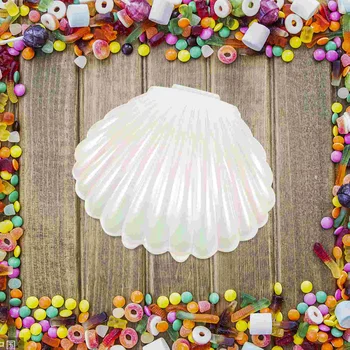 Коробка конфет Держатель для морских раковин Пластиковое Блюдо для украшений из морских раковин Маленькая Баночка Настольные Контейнеры Для вечеринки Объемное Угощение из морских раковин