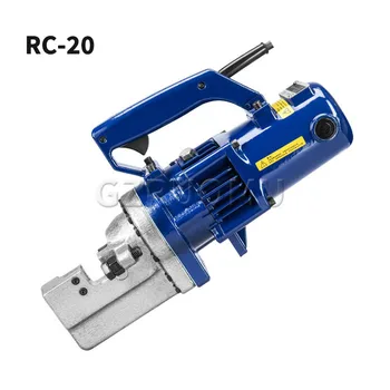 RC-20 Портативные ножницы для круглых стальных стержней с резьбой мощностью 950 Вт, маленькая машина для резки арматуры диаметром 4-20 мм, ручной электрогидравлический резак для арматуры