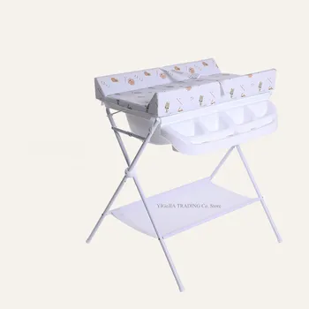 Многофункциональный столик для купания, станция для смены подгузников для новорожденных с губкой, органайзер для детской комнаты для младенцев