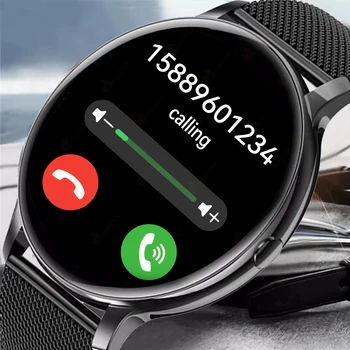 Смарт-часы с Bluetooth-вызовом, водонепроницаемый спортивный фитнес-трекер с Bluetooth-музыкой, умные часы для мужчин и женщин для Android ios