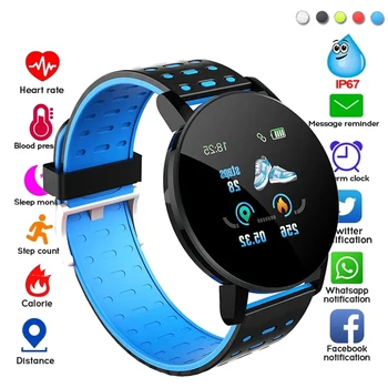 Смарт-Часы Для Мужчин Женщин Пульсометр Мониторинг Артериального Давления Bluetooth Smartwatch Фитнес-Трекер Спортивные Часы Для Android IOS