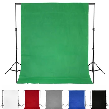 1. Фоновые Рисунки размером 5x2 М Нетканые Однотонные Черно-Зеленые Ткани для Экрана, Хромакей, Фоновая Ткань для Фотостудии