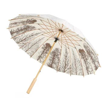 Солнечный зонт с длинной ручкой, 16 костей, зонт в ретро-художественном и старинном стиле для двоих, пара зонтов с прямой ручкой