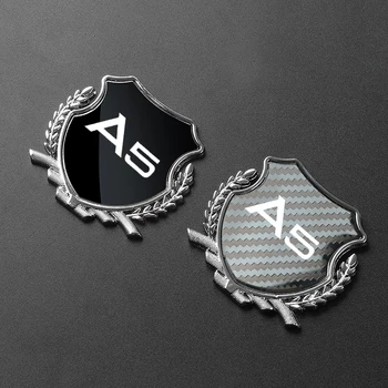 Щит для украшения автомобиля, Эмблема клуба владельцев Autoluxe, значок для Audi серии A5, боковая наклейка для укладки, аксессуары для украшения автомобиля