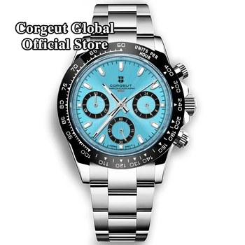 Corgeut Мужские часы Спортивные 24-часовые Многофункциональные часы Лучший бренд класса люкс с полным хронографом, кварцевые часы мужские Relogio Masculino