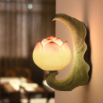 Креативный Новый китайский Прикроватный светильник для спальни, гостиной, кабинета, Декоративный настенный светильник для освещения прохода, лестницы, Современные светодиодные лампы