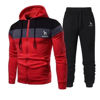 Популярный мужской комбинированный комплект куртки на осень и зиму, классический мужской спортивный комплект для бега на открытом воздухе, толстовка и спо