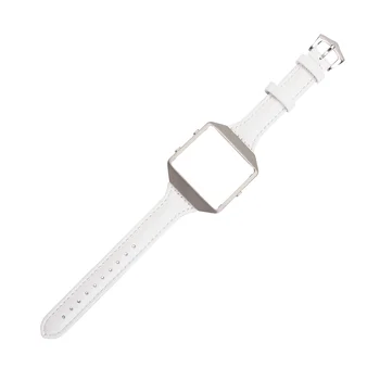 Ремешок для часов, браслет с рамкой из нержавеющей стали для смарт-часов (белый)