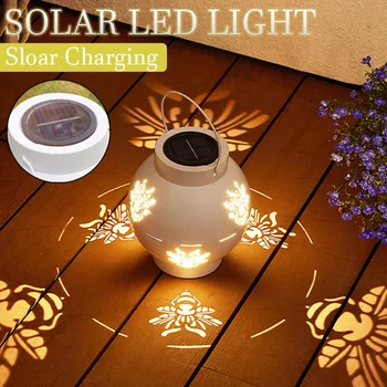 Светодиодный Солнечный садовый светильник, водонепроницаемая лампа с пчелиной тенью, Садовый фонарь, Наружный солнечный светильник для балкона, ландшафтный светильник для патио