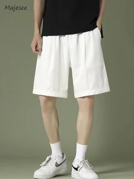 Шорты Мужские Летние Свободные Длиной до колен, Модные Универсальные Мужские брюки в корейском стиле Harajuku College Daily