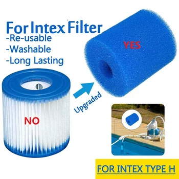 Моющаяся многоразовая губка-фильтр для бассейна Intex Type H, фильтрующий поролоновый губчатый картридж, аксессуары для плавания для бассейна Intex