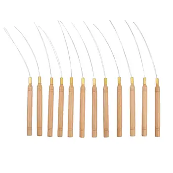 Набор из 12 микро-деревянных петель для нарезания резьбы, инструмент для перьевого крючка