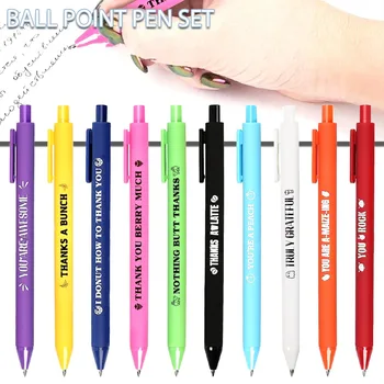 шариковая ручка 10шт 0,5 мм, ручка для забавных предложений, удобная ручка, принадлежности для упражнений при письме, подарки для студентов и детей