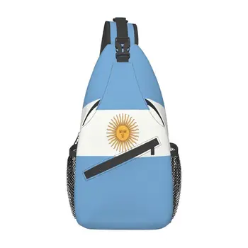 Флаг Аргентины, рюкзак-слинг через плечо, Мужская Нагрудная сумка на заказ для путешествий, рюкзак
