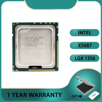 Процессор Четырехъядерный 6,4 Гт/с SLBVY LGA 1366, процессор Intel Xeon X5687 3,6 ГГц 12 МБ