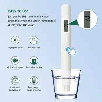 Тестер Минеральной питьевой Воды Water Pen Портативный Цифровой Прямой Тестер для измерения качества воды в быту