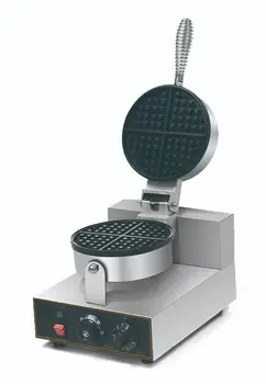 Коммерческая вафельная печь с вращающимся нагревом торта с одной головкой, электрическая вафельная печь, Круглая двухсторонняя машина для производства вафель