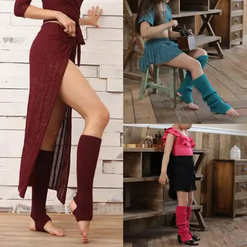 Вязаные носки, гетры, женские теплые гетры до колена, Балет/Танец живота/Современный танец