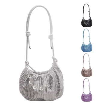 Женская сумка с рюшами, универсальная сумка через плечо, женская модная сумка через плечо