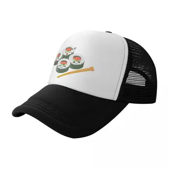 Бейсболка с логотипом Sushi, регулируемая шляпа дальнобойщика, головной убор в стиле унисекс, черный