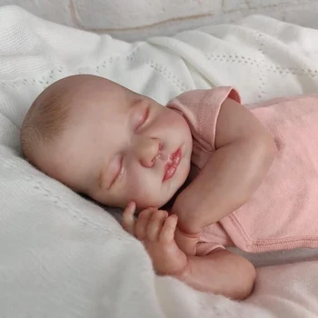NPK 19-дюймовая мягкая силиконовая виниловая кукла Реборн для тела, спящий ребенок, размер новорожденного ребенка, кукла Loulou, 3D Кожа, высококачественный подарок